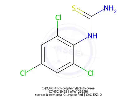 Chemical structure of 1-(2,4,6-Trichlorophenyl) thiourea