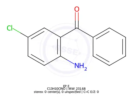 Chemical structure of 2-benzoyl-4-chloroaniline