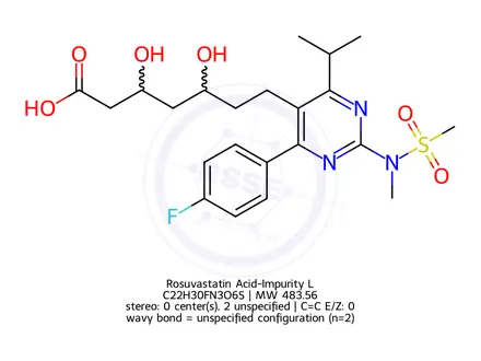 Chemical structure of Rosuvastatin EP Impurity L (Mixture of Diastereomers)