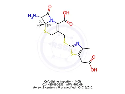 Chemical structure of Cefodizime mother nucleus