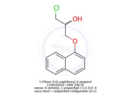 Chemical structure of 1-Chloro-3-(1-naphthoxy)-2-propanol