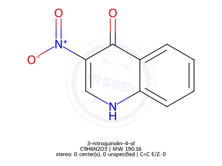 Chemical structure of 3-nitroquinolin-4-ol