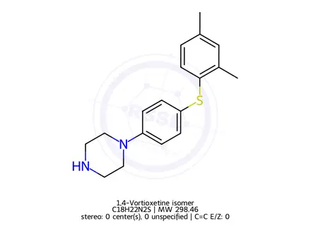 Chemical structure of 1,4-Vortioxetine isomer