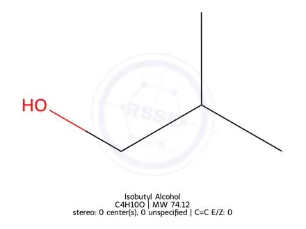 Chemical structure of Isobutyl Alcohol