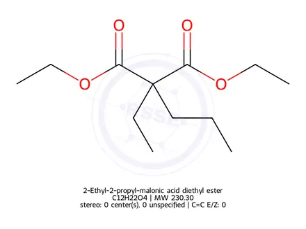 Chemical structure of 2-Ethyl-2-propyl-malonic acid diethyl ester