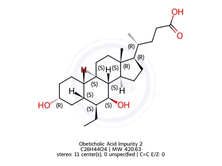 Chemical structure of Obeticholic Acid Impurity B