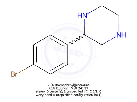 Chemical structure of 2-(4-Bromophenyl)piperazine