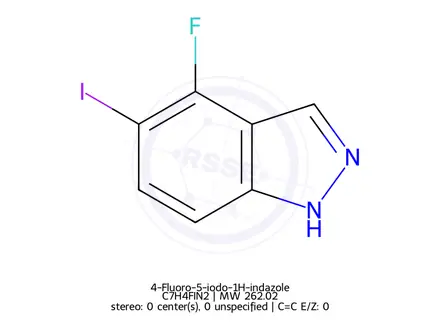 Chemical structure of 4-Fluoro-5-iodo-1H-indazole