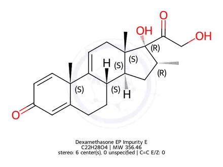 Chemical structure of Dexamethasone EP Impurity E
