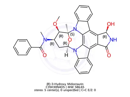 Chemical structure of (R)-3-Hydroxy Midostaurin