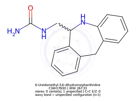 Chemical structure of 6-Ureidomethyl-5,6-dihydromorphanthridine