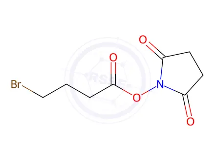 Chemical structure of Butanoic acid, 4-bromo-, 2,5-dioxo-1-pyrrolidinyl ester