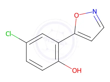 Chemical structure of 4-Chloro-2-(isoxazol-5-yl)phenol