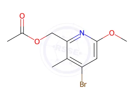 Chemical structure of (4-Bromo-6-methoxy-3-methylpyridin-2-yl)methyl acetate