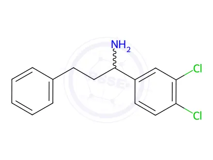Chemical structure of 1-(3,4-Dichlorophenyl)-3-phenylpropan-1-amine