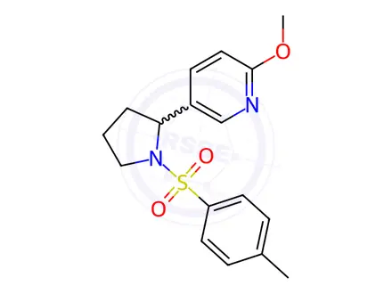 Chemical structure of 2-Methoxy-5-(1-tosylpyrrolidin-2-yl)pyridine