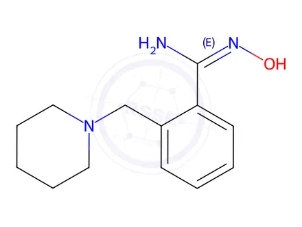 Chemical structure of n'-Hydroxy-2-(piperidin-1-ylmethyl)benzene-1-carboximidamide