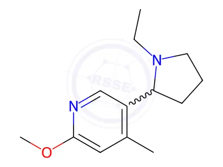 Chemical structure of 5-(1-Ethylpyrrolidin-2-yl)-2-methoxy-4-methylpyridine