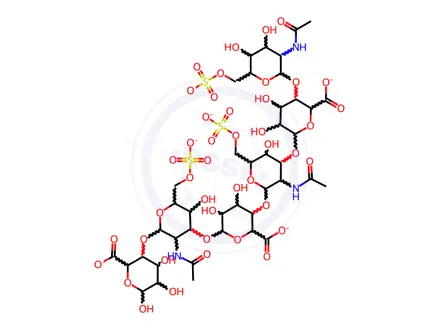 Chemical structure of Chondroitin sulfate C sodium salt