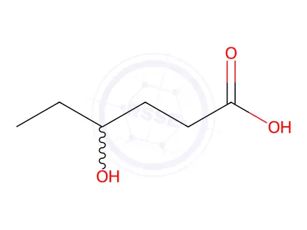 Chemical structure of 4-Hydroxycaproic Acid