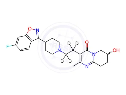 Chemical structure of 7-Hydroxy Risperidone-d4