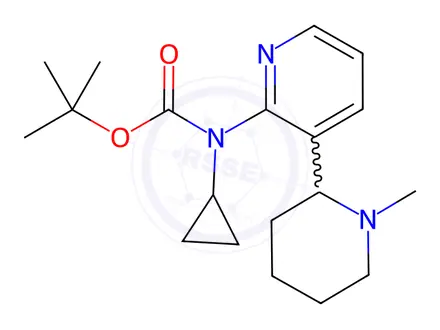 Chemical structure of tert-Butyl cyclopropyl(3-(1-methylpiperidin-2-yl)pyridin-2-yl)carbamate