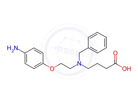 Chemical structure of Butanoic acid, 4-[[2-(4-aMinophenoxy)ethyl](phenylMethyl)aMino]-