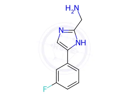Chemical structure of (5-(3-Fluorophenyl)-1H-imidazol-2-yl)methanamine