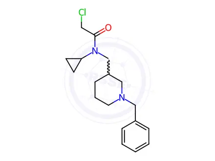 Chemical structure of N-((1-Benzylpiperidin-3-yl)methyl)-2-chloro-N-cyclopropylacetamide