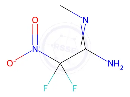 Chemical structure of Acetamidine, 2,2-difluoro-N-methyl-2-nitro-(7CI,8CI)