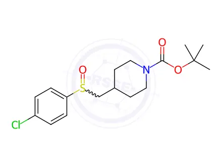 Chemical structure of 4-(4-Chloro-benzenesulfinylmethyl)-piperidine-1-carboxylic acid tert-butyl ester