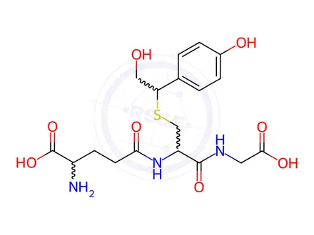 Chemical structure of S-[2-Hydroxy-1-(4-hydroxyphenyl)ethyl]-L-glutathione