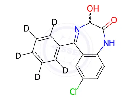 Chemical structure of Oxazepam-d5