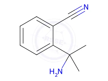 Chemical structure of Benzonitrile, 2-(1-amino-1-methylethyl)-