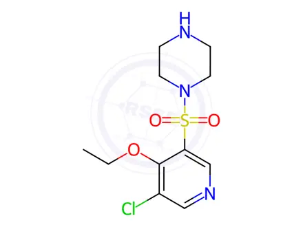 Chemical structure of 1-((5-Chloro-4-ethoxypyridin-3-yl)sulfonyl)piperazine