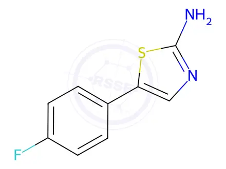 Chemical structure of 5-(4-fluorophenyl)-1,3-thiazol-2-amine