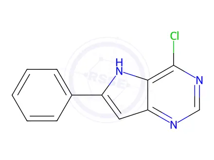 Chemical structure of 4-Chloro-6-phenyl-5H-pyrrolo[3,2-d]pyrimidine