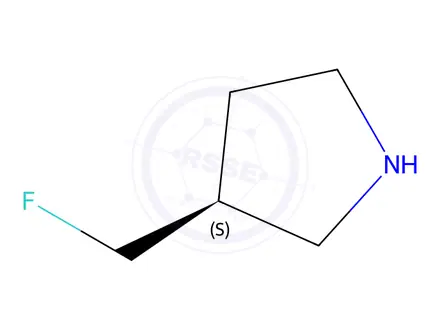 Chemical structure of (S)-3-(fluoromethyl)pyrrolidine