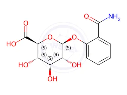 Chemical structure of salicylamide glucuronide