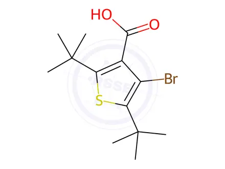 Chemical structure of 4-Bromo-2,5-di-tert-butylthiophene-3-carboxylic acid