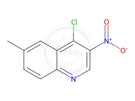 Chemical structure of 4-Chloro-6-methyl-3-nitroquinoline