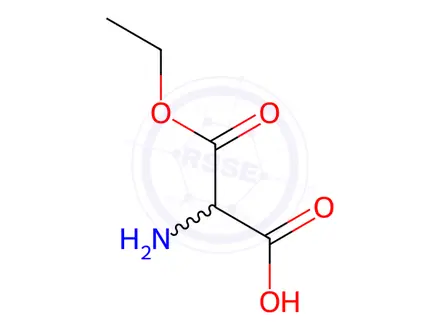 Chemical structure of Propanedioic acid, 2-amino-, 1-ethyl ester