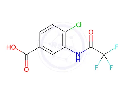 Chemical structure of 4-Chloro-3-(2,2,2-trifluoroacetamido)benzoic acid