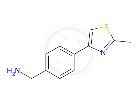 Chemical structure of [4-(2-Methyl-1,3-thiazol-4-yl)phenyl]methanamine Dihydrochloride