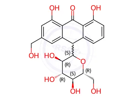 Chemical structure of Aloin (mixture of A&B)