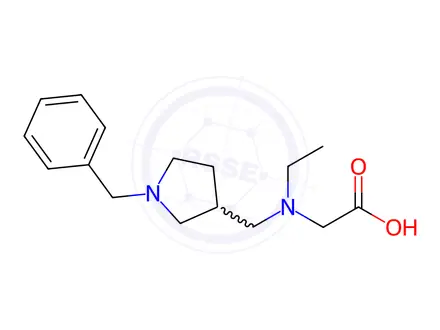 Chemical structure of 2-(((1-Benzylpyrrolidin-3-yl)methyl)(ethyl)amino)acetic acid