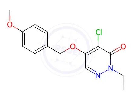 Chemical structure of 4-Chloro-2-ethyl-5-((4-methoxybenzyl)oxy)pyridazin-3(2H)-one