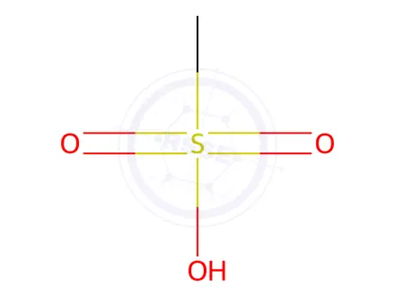 Chemical structure of 1-Octanamine, methanesulfonate (1:1)