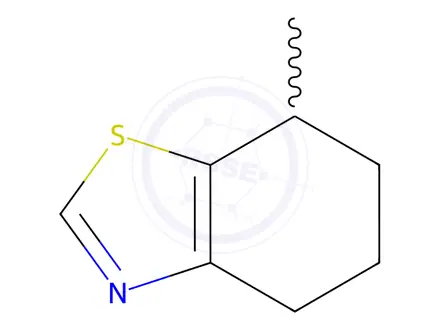 Chemical structure of Benzothiazole, 4,5,6,7-tetrahydro-7-methyl-