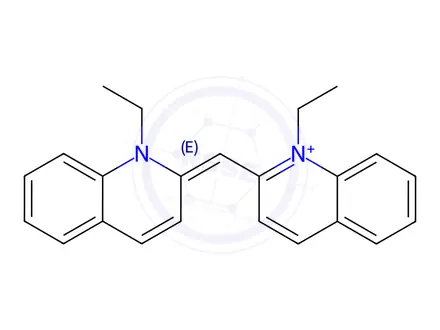 Chemical structure of 1,1'-Diethyl-2,2'-cyanine Iodide